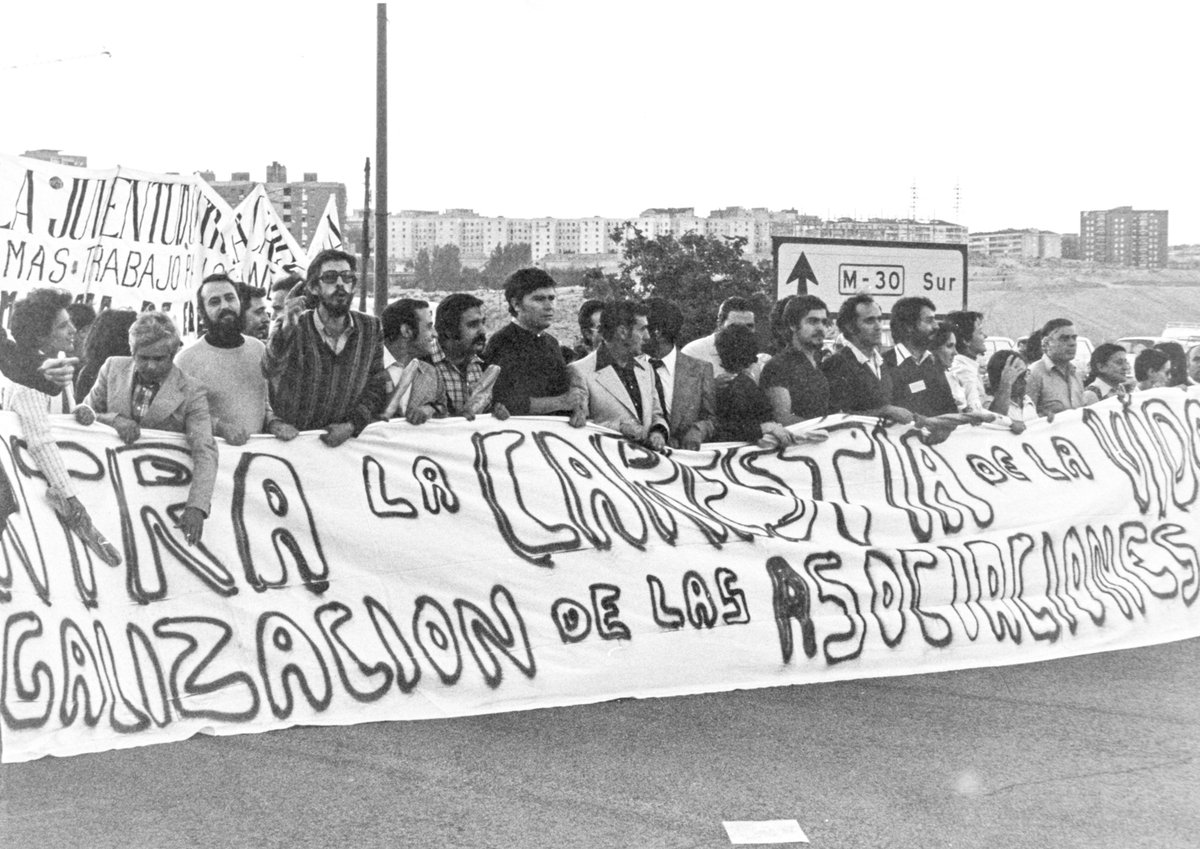 Protestas en los 70 en Moratalaz
