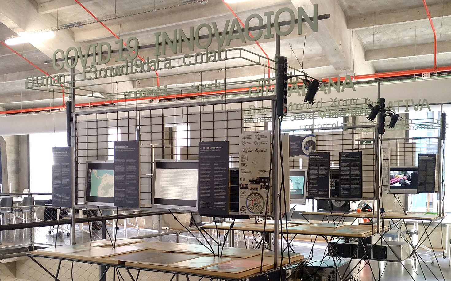 Exposición Covid19 e innovación ciudadana, en el Lab01 de Medialab-Prado