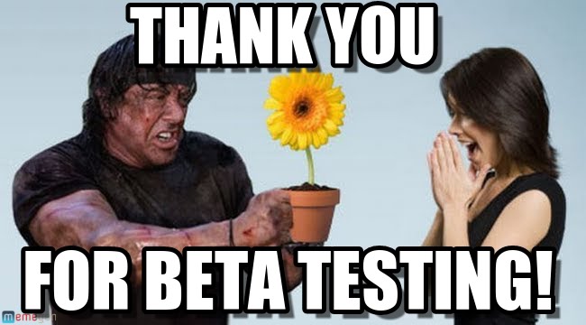 Thanks for betatesting!