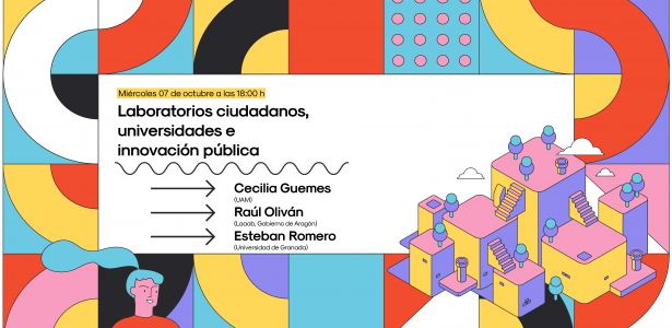 ilustración de una ciudad y una persona mirando los edificios