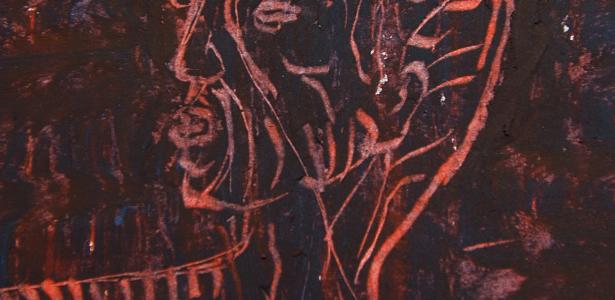 A painting of a human head