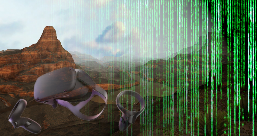 gafas 3d en un entorno virtual
