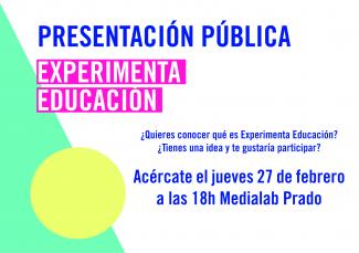 Flyer Presentación pública Experimenta Educación