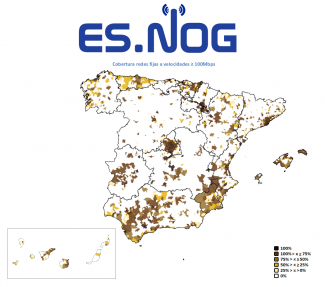 Internet connectivity map of Spain