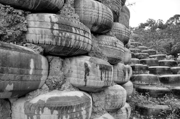 muro de neumáticos