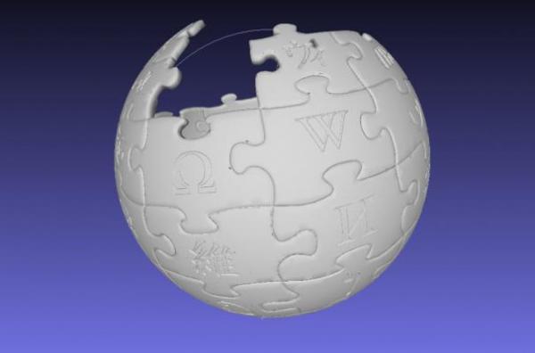 Logo Wikipedia 3D