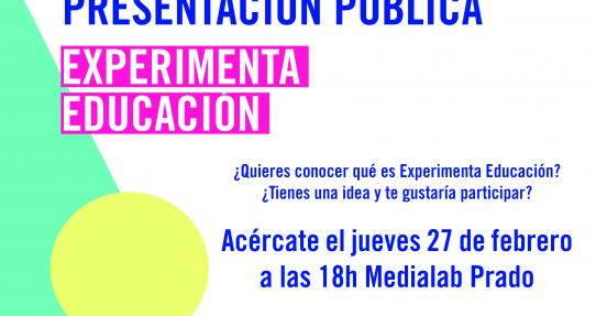 Flyer Presentación pública Experimenta Educación